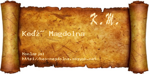 Keő Magdolna névjegykártya